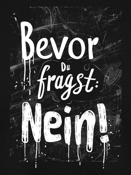 Bevor Du fragst: NEIN!
