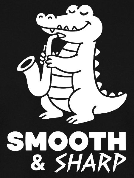 Saxophon Crocodile Retro