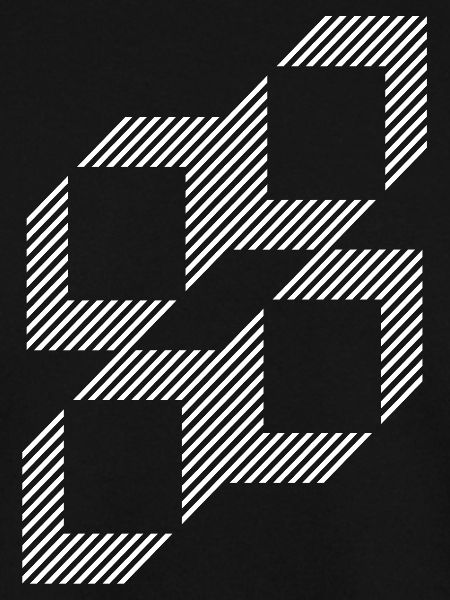 Geometric Stripe Squares Grid