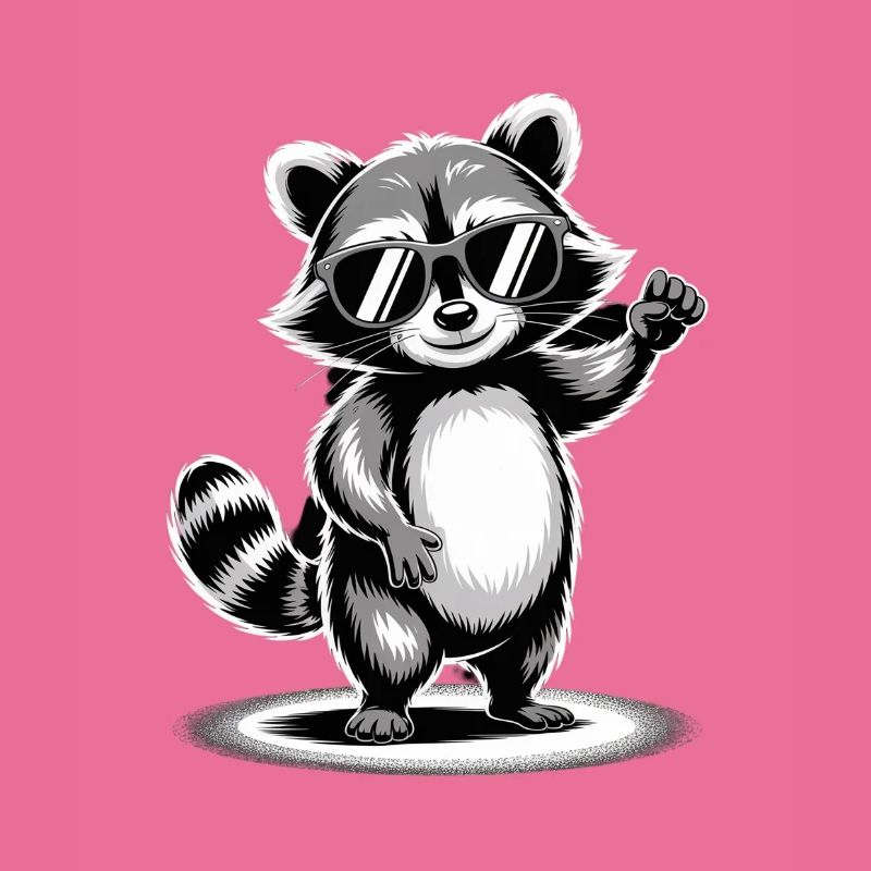 Waschbär mit Sonnenbrille