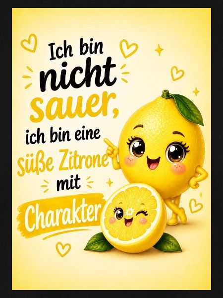 Charakterstarke, süße Zitrone