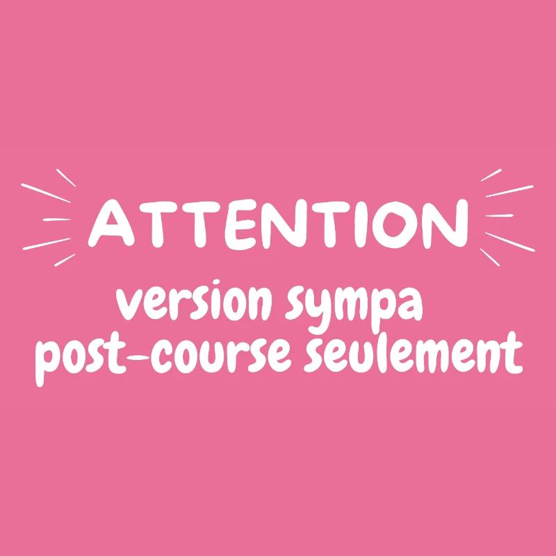 ATTENTION version sympa post course seulement, run