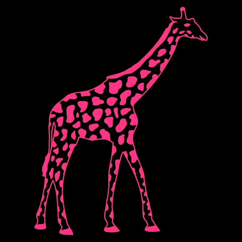 Pink Color Giraffe Africa Savannah Pattern Design