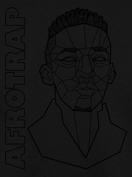 Geometrisches Afrotrap-Mann-Porträt