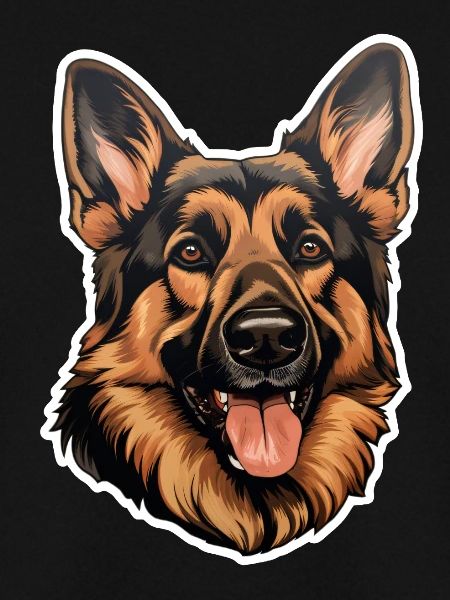 German Shepherd Head