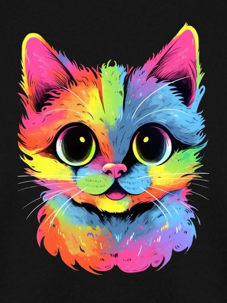 Aufgeregte bunte Katze