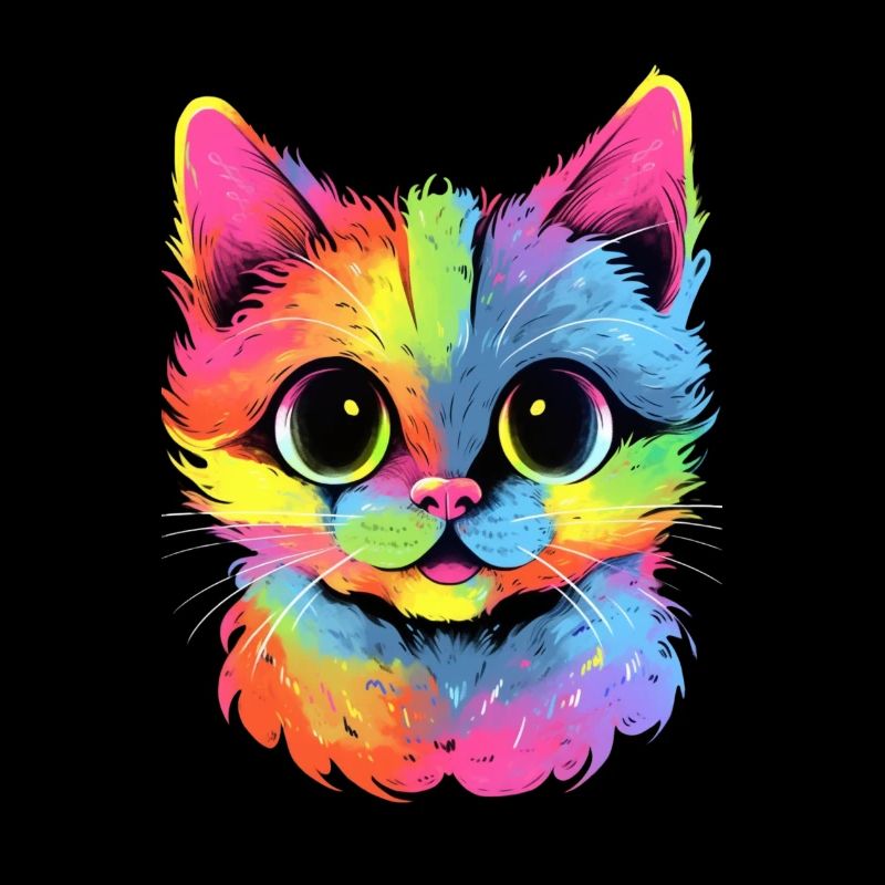 Aufgeregte bunte Katze