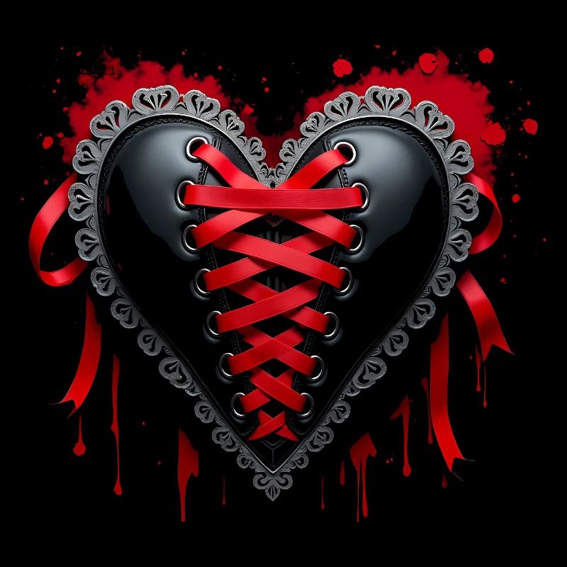 Gothic Heart Corset - Valentine's Day Occult
