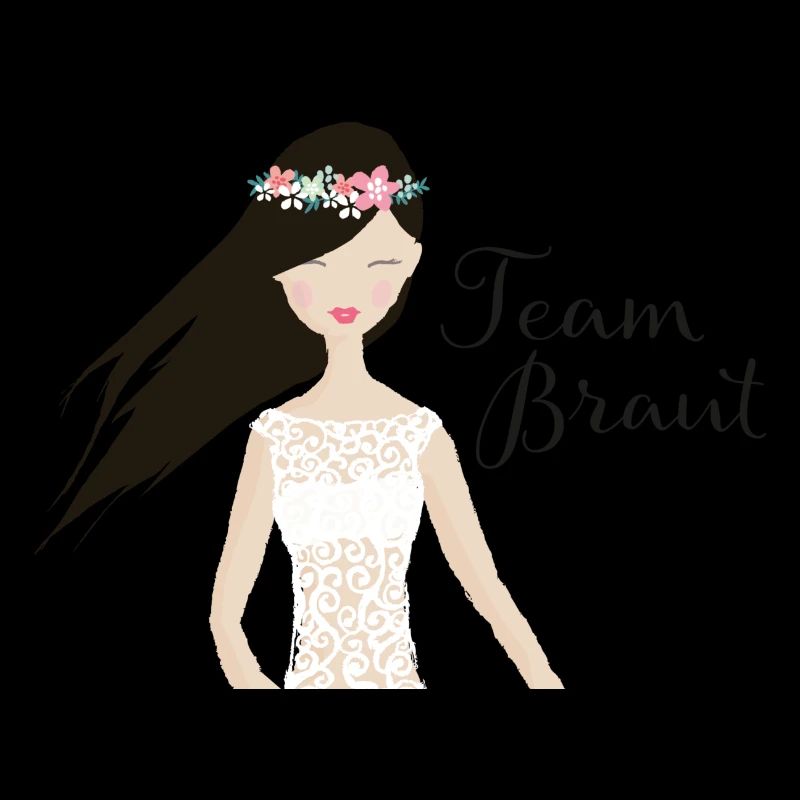 Team Braut (schwarze Haare)