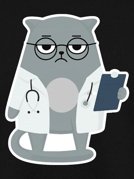 Cat Grumpy Arzt - Katze