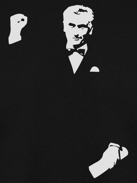 Yilmaz Güney Schwarzweiß-Silhouette