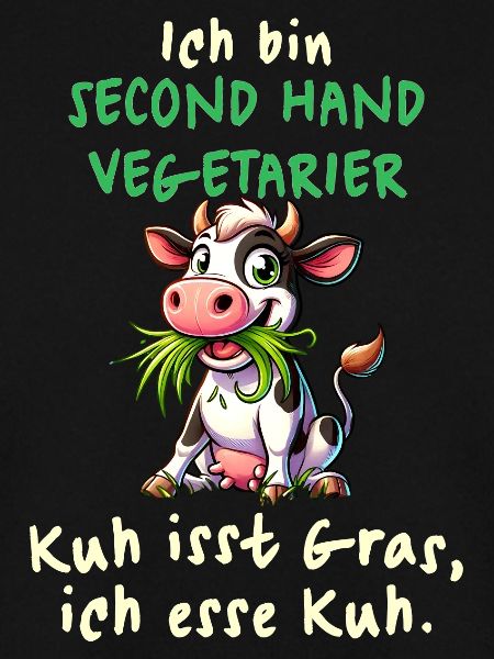 Second Hand Vegetarier – Lustiges Kuh-Design