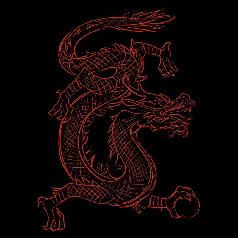 Roter japanischer Feuerdrache - Geschenk