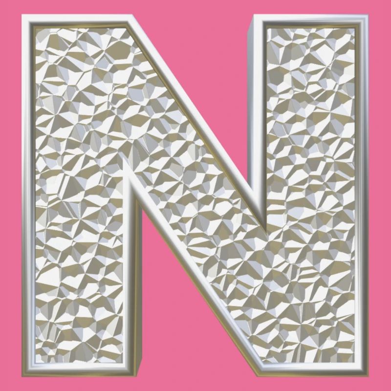 N, letter, letter N, initial, initial N, monogram,