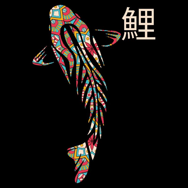 Koi Carp Mosaic Mandala