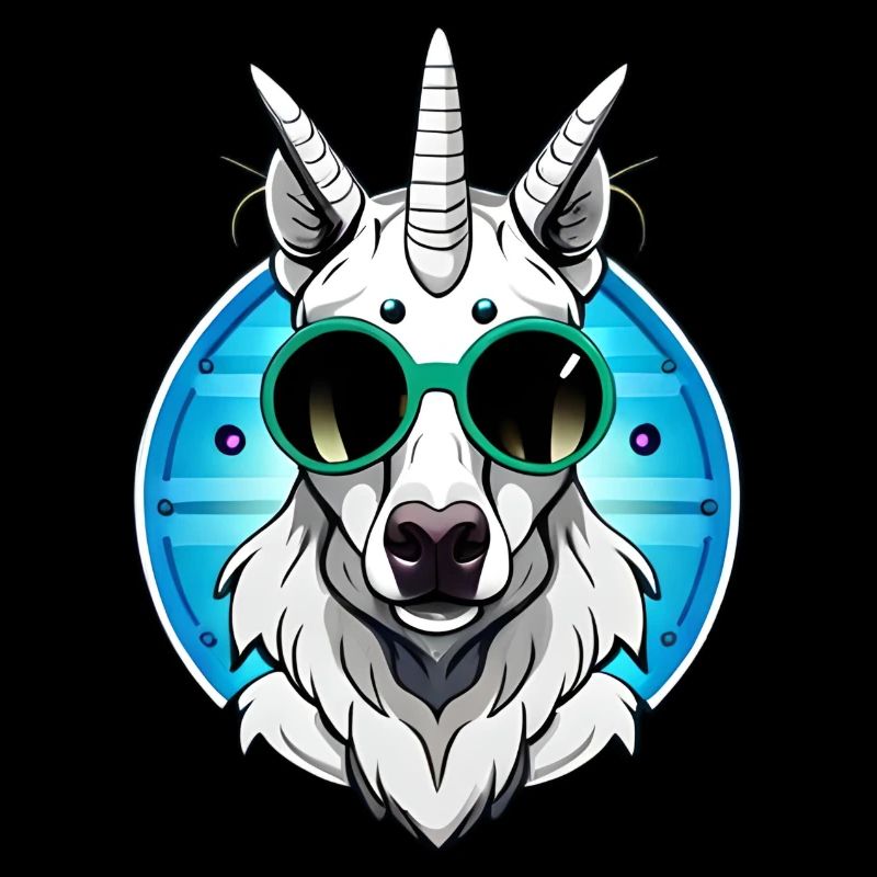 Einhorn mit Retro-Lünette