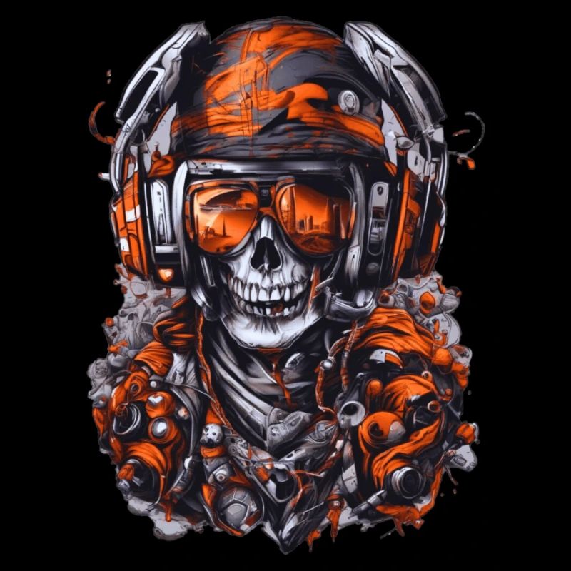 Skull mit KopfhörernDesign von KR34T33V3