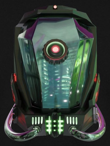 Futuristischer Roboterhelm