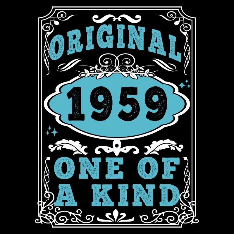 Original 1959 Vintage retro. Tshirt anniversaire 2