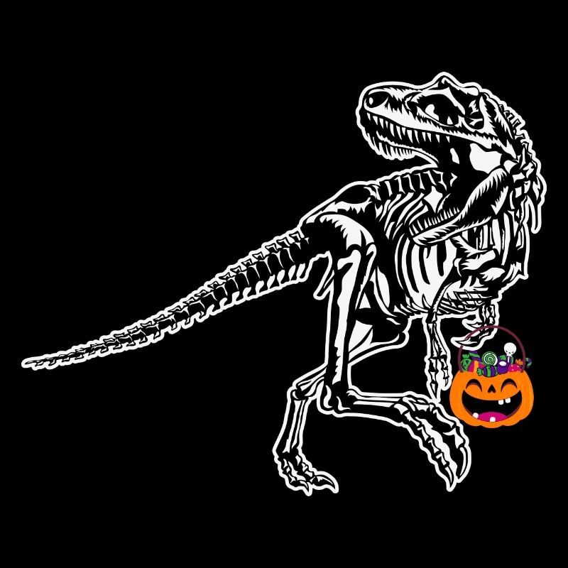 Dinosaurier Halloween Skelett Geschenk Lustig