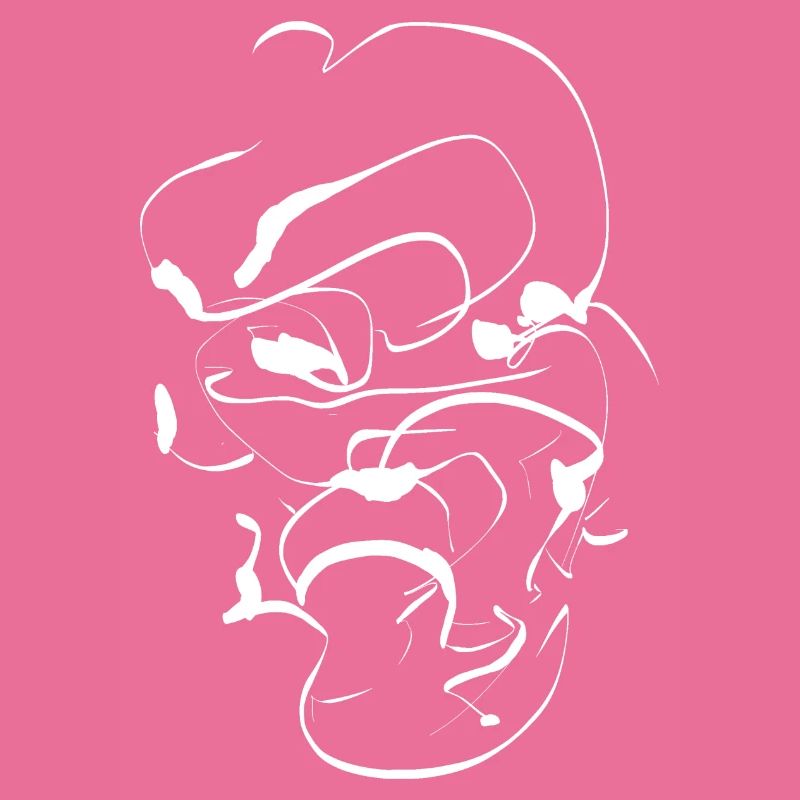 Samurai ink face / Abstract minimal mask