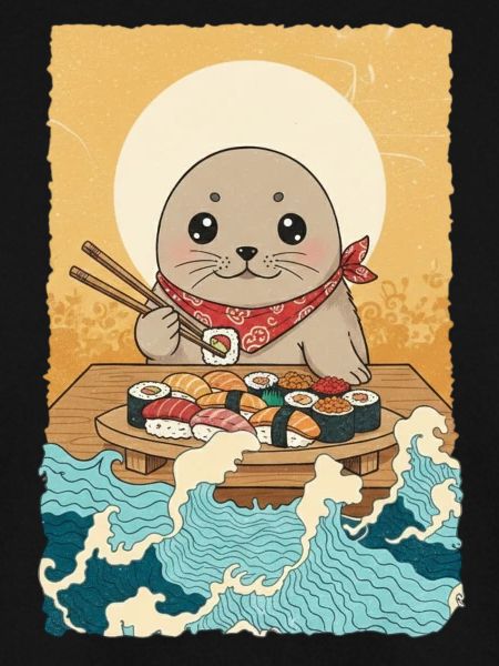 Kawaii Seehund Nordsee Sushi