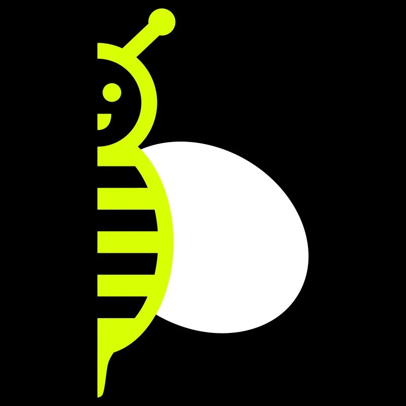 Moitié d’une abeille avec une aile