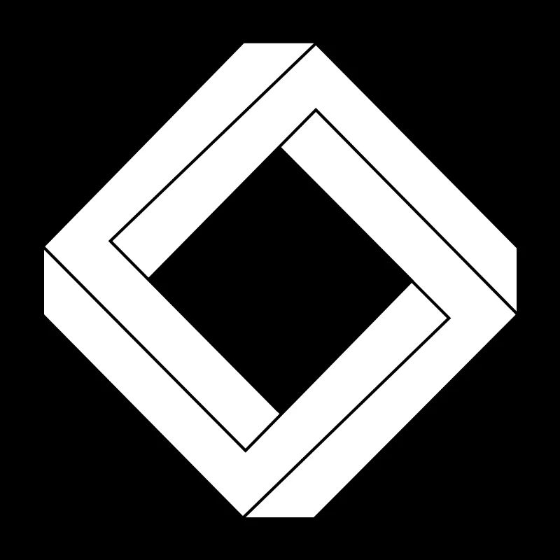 carré impossible blanc design