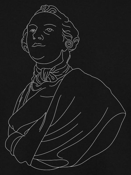 Skulptur, outline weiß