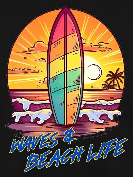 Surfen in den Sonnenuntergang