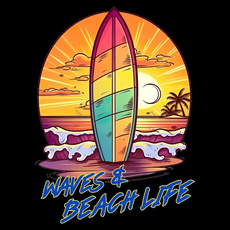 Surfen in den Sonnenuntergang