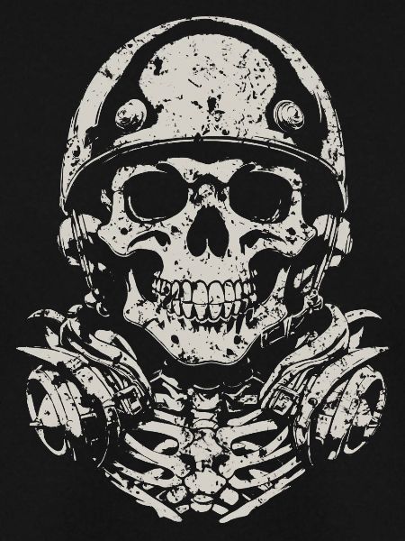Skull mit Helm