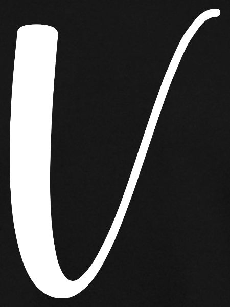 Calligraphy, initial V