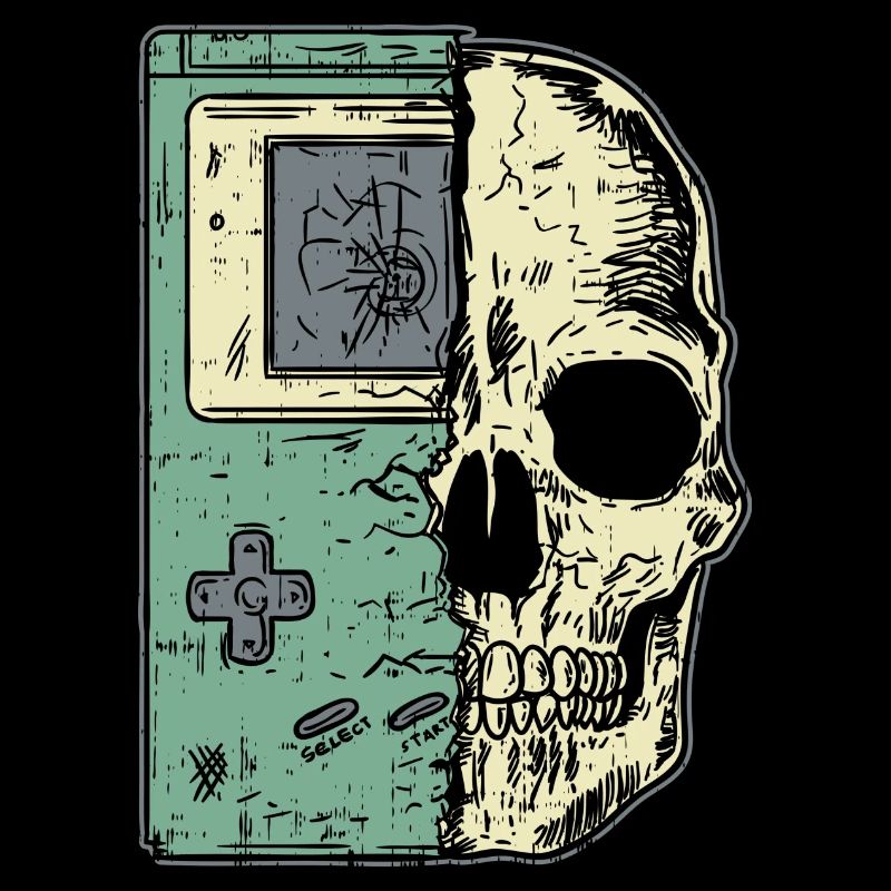 game boy skull