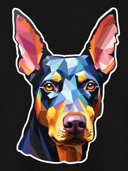 Dobermann Pinscher psychedelisch