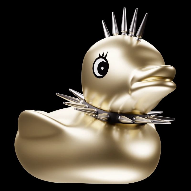Punk Gothic Metal Rubber Duck Quiet Duck Studs