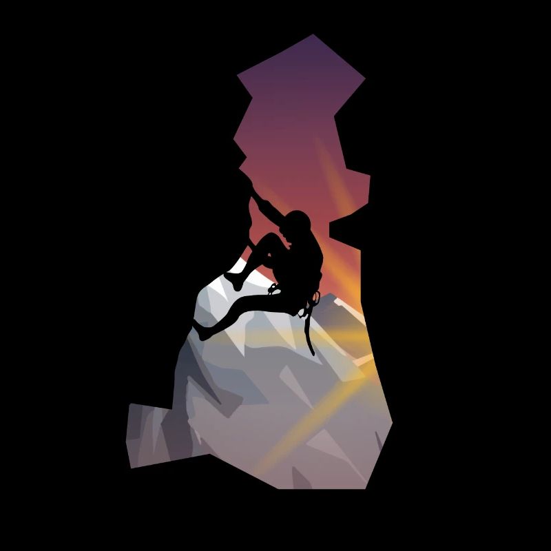Klettern - Mann Silhouette