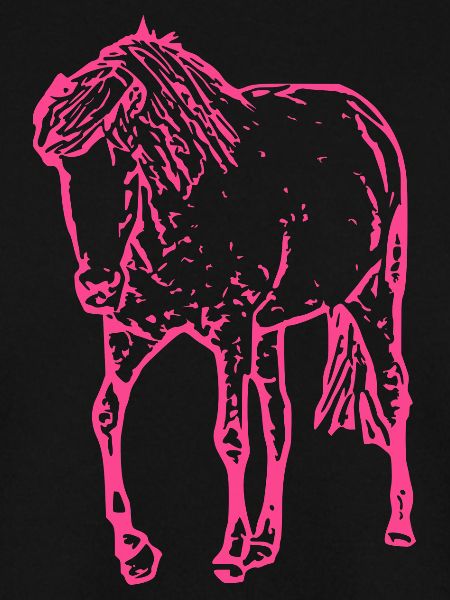 Pferd rosa pink