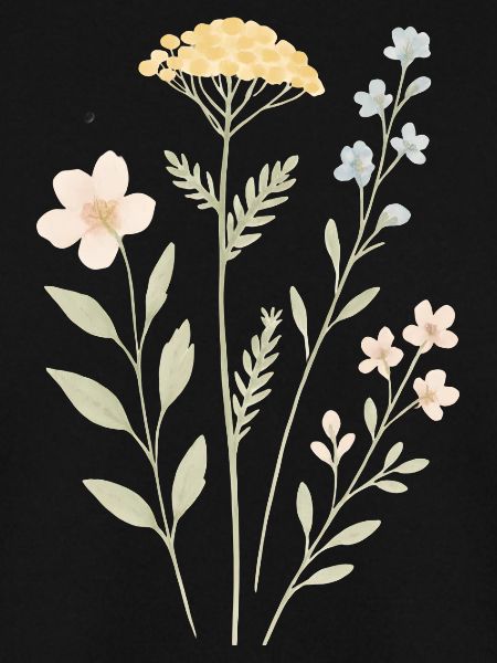 Wilde Blumenkraft Wasserfarben