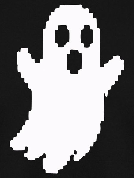 Weißer Geister-Silhouette Print