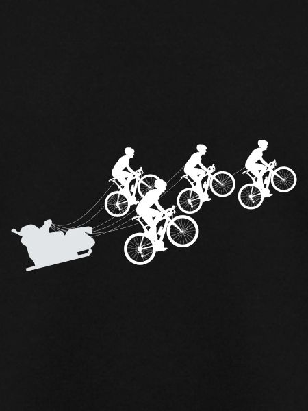 Weihnachtsmann mit Fahrrädern