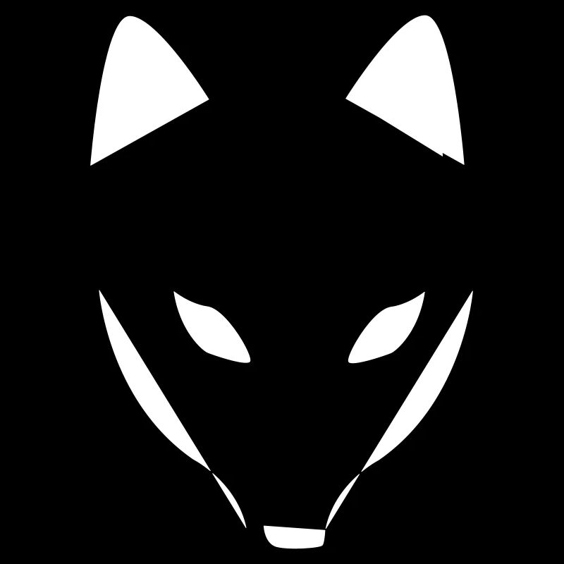 Fuchs designe schwarz weiß