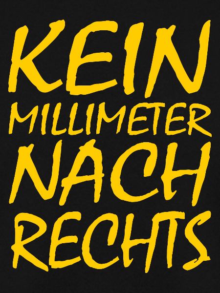 kein millimeter nach rechts