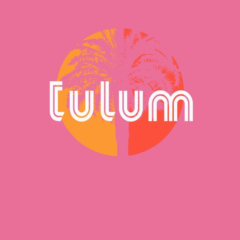 Tulum Mexico Artistic Vacation Souvenir Palm Tree