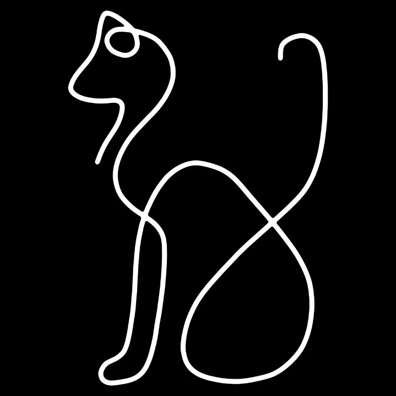 one line Katze