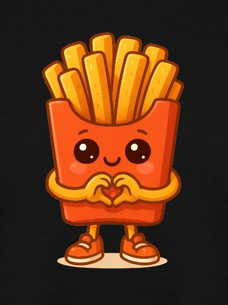 Kawaii Pommes Herz-Charakter
