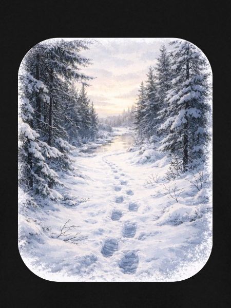 Winterwaldpfad Morgenschein