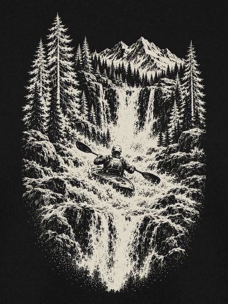 Wildwasser Kajakfahrer Kajakfahren Geschenk