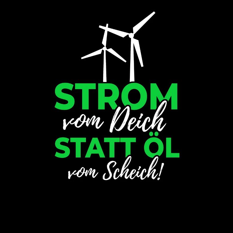 Elektroauto - T-Shirt - Strom vom Deich