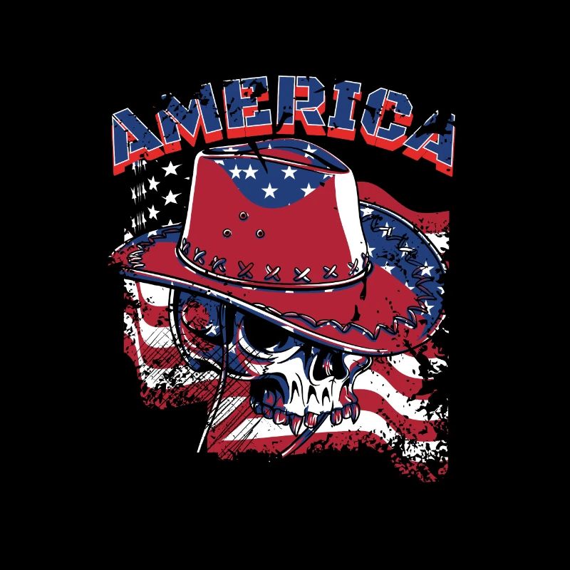 america cowboy skull